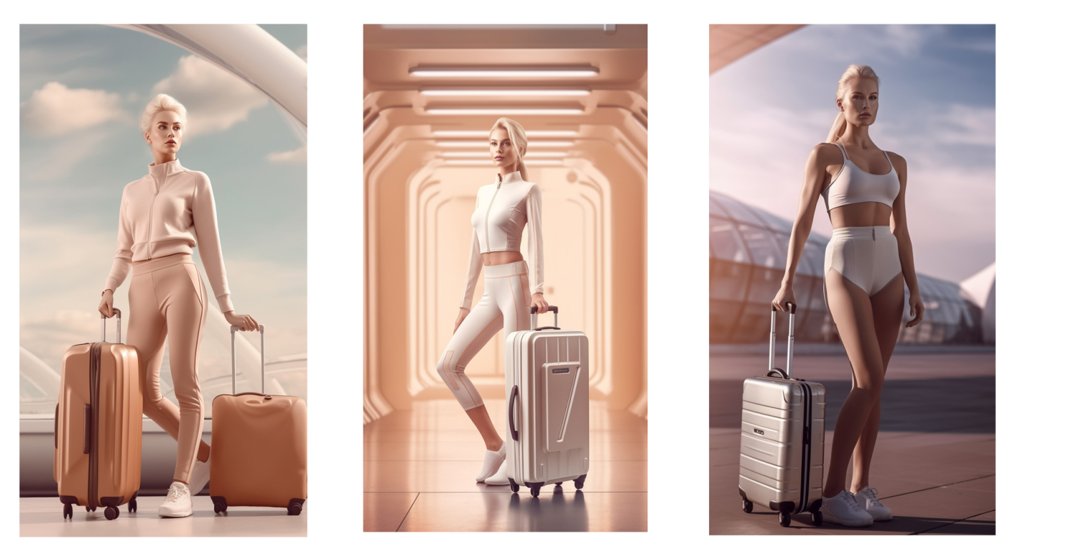 模特图-鞋子/包包/旅行箱/衣服